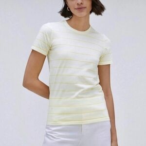 🆕 EVERLANE Yellow Stripe ORGANIC COTTON Tee XL